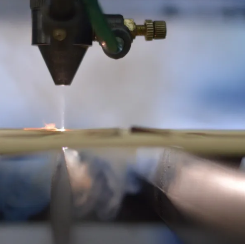 Cutting torch running along a metal section during plant shutdown works